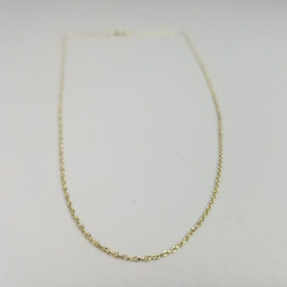 Vintage Sterling Silver Gold Wash Thin Chain Necklace, 18 Inches Long, 925 Italy - Picture 6 of 8